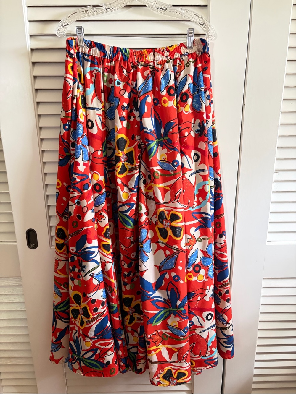 Cato Floral A-Line Maxi Skirt with Multicolor Print